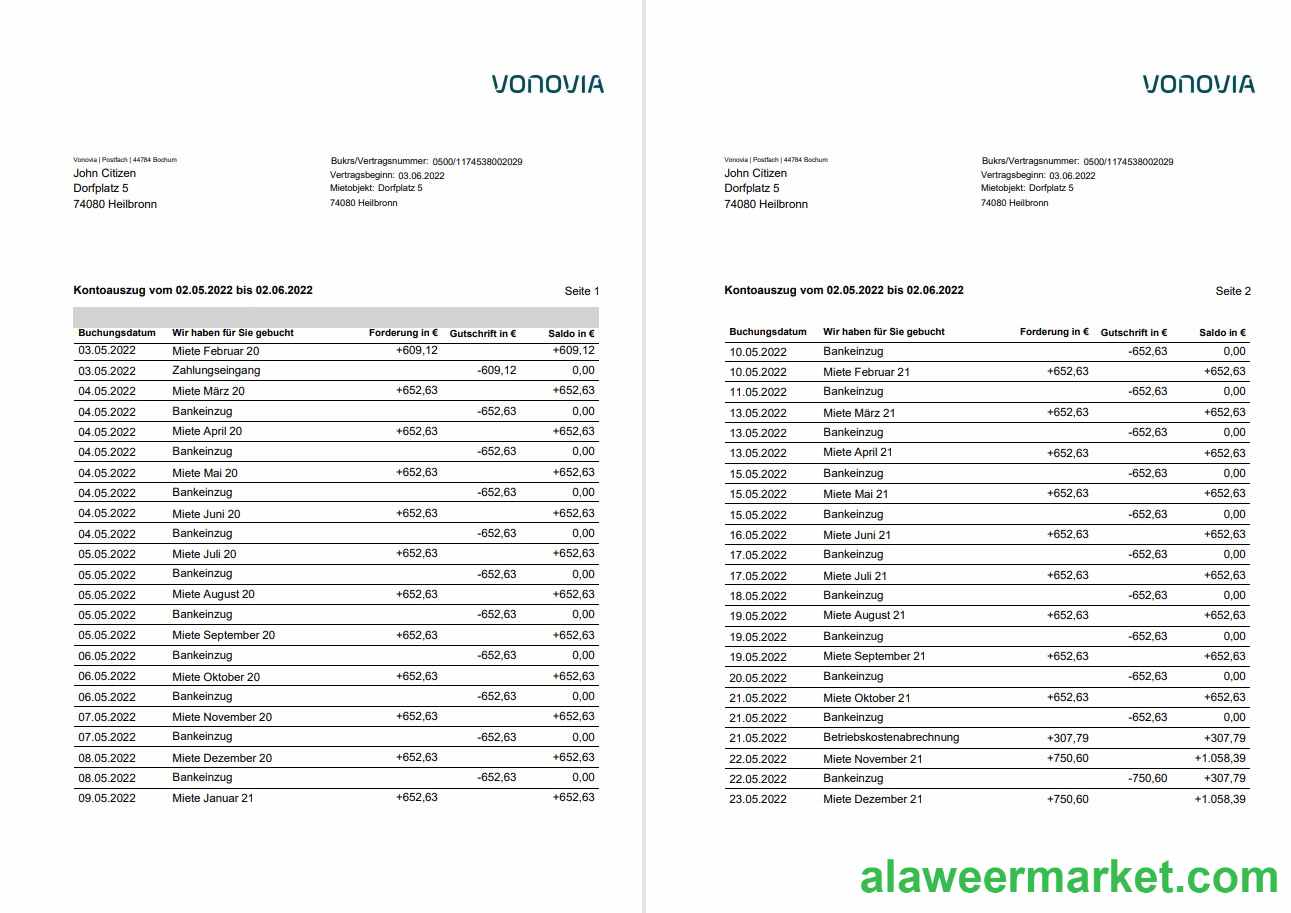 Germany Vonovia statement on deutsch, 3 pages